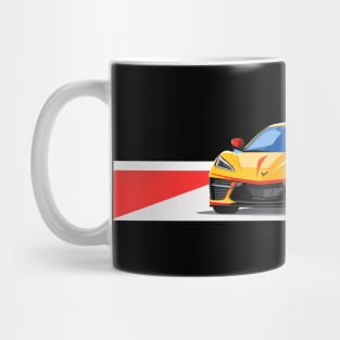 C8 Racing Orange sportscar retro design vintage style supercar Classic car vibes with an orange C8 Retro flair for C8 enthusiasts Mug